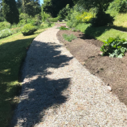 Pose de gravier blanc pour allée-chemin Rive-de-Gier